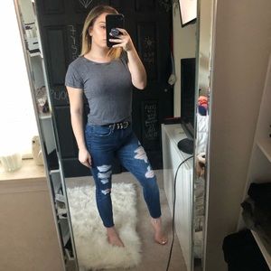 Brandy Melville Striped Short Sleeve Shirt